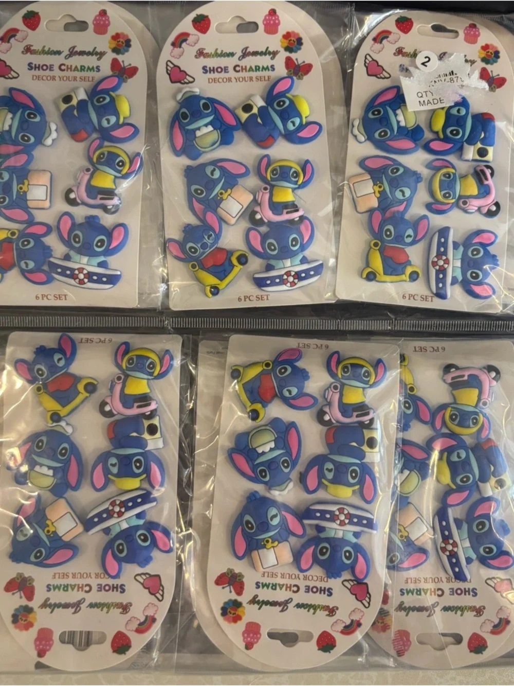 Blue Cartoon Character Shoe Charms for Kids - 12 Piece Set